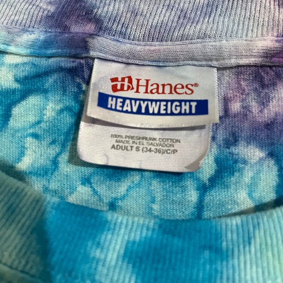 Hanes Multi 100% Cotton Embroidered “Jamaica Beach Landscape” Print Shirt Sz-S - Picture 3 of 5